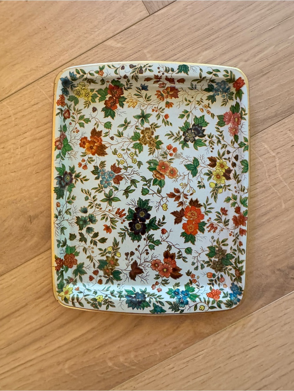 Vintage Daher Decorated Ware Floral Tin Tray (Made in England)